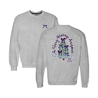 Women's  Heather Gray Arizona Wildcats Classic Merry Christmas Tree Crewneck Sweatshirt