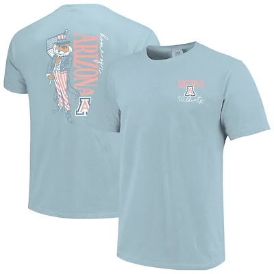 T-shirt Comfort Colors bleu clair pour femme, mascotte Arizona Wildcats, style américain