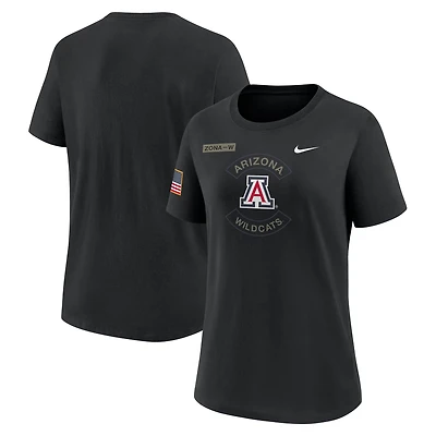 Women's Nike Black Arizona Wildcats 2025 Military Appreciation Dri-FIT T-Shirt