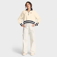 Sweat-shirt court à demi-zip Nike Arizona Wildcats couleur crème pour femme