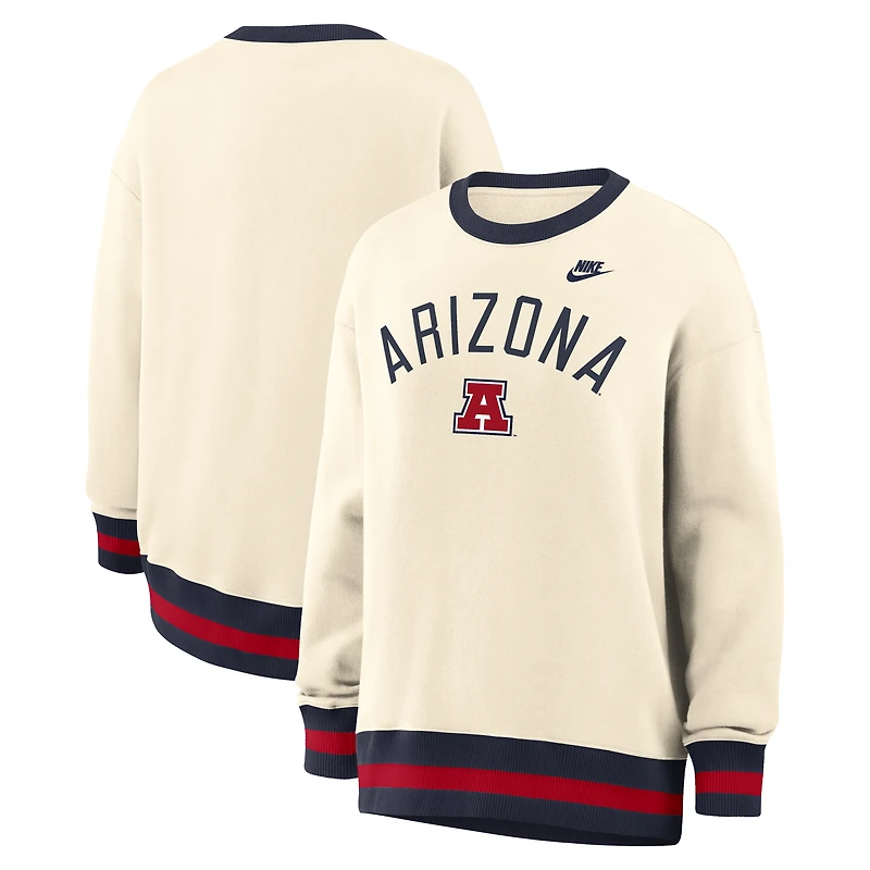 Sweat-shirt Nike Arizona Wildcats oversize Legacy Arch Phoenix, couleur naturelle, pour femme