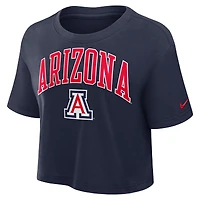 Women's Nike Navy Arizona Wildcats Athletic Prep Arch Dri-FIT Cropped T-Shirt