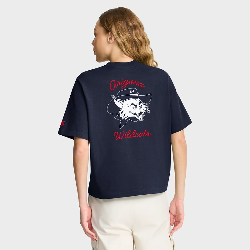 Women's Nike Navy Arizona Wildcats Legacy Pocket Boxy T-Shirt