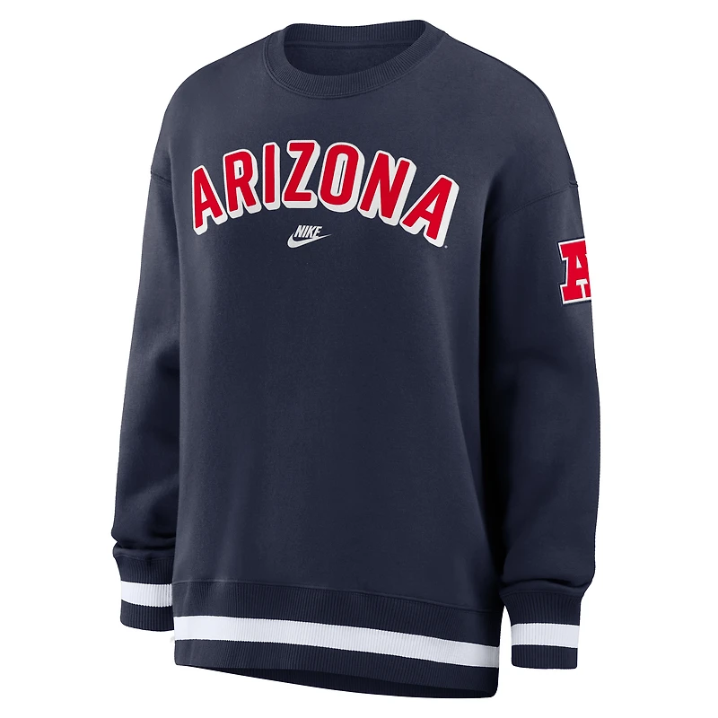 Women's Nike Navy Arizona Wildcats Oversized Legacy Phoenix Sweatshirt