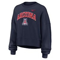 Women's Nike Navy Arizona Wildcats Oversized Phoenix Arch Pullover Sweatshirt