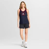 Women's Nike Navy Arizona Wildcats Uni Name Tri-Blend Dri-FIT Tank Top