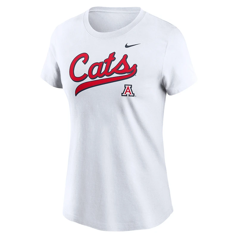 T-shirt Nike blanc pour femmes Arizona Wildcats Local Script