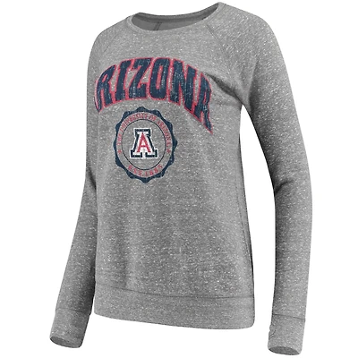 Sweat-shirt Pressbox gris chiné pour femmes des Wildcats de l'Arizona Edith Vintage Knobi