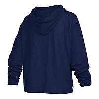 Women's Pressbox  Navy Arizona Wildcats Nelson Arch Over Logo Long Sleeve Hooded Slub T-Shirt
