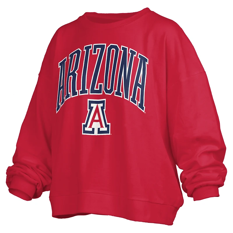 Women's Pressbox Red Arizona Wildcats Janise Fleece Sweatshirt