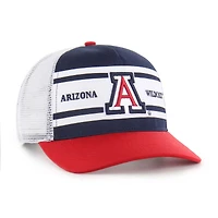 Youth '47 Navy/Red Arizona Wildcats Super Stripe Hitch Adjustable Trucker Hat