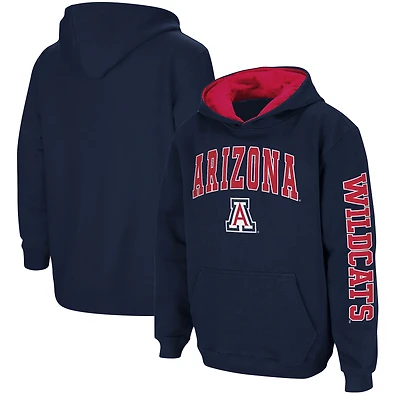 Chandail à capuchon 2-Hit Team Colosseum Wildcats de l'Arizona pour jeune, bleu marine