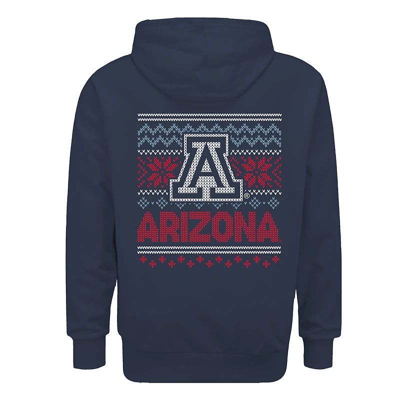 Youth Navy Arizona Wildcats Classic Holiday Sweater Hoodie