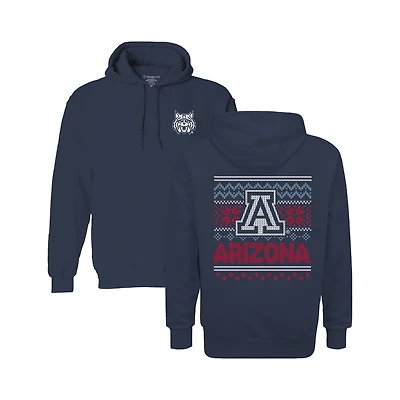 Youth  Navy Arizona Wildcats Classic Holiday Sweater Hoodie