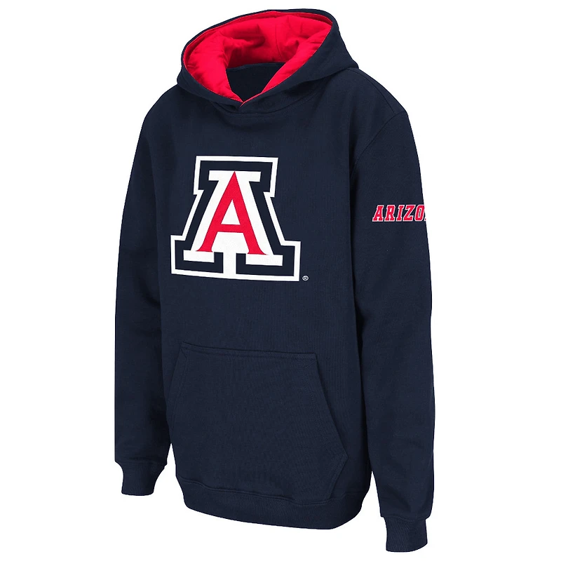 Chandail à capuchon gros logo des Wildcats de l'Arizona Stadium Athletic pour jeune, bleu marine