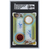 Anthony Black & Nick Smith Jr. Arkansas Razorbacks Autographed 2022-23 Bowman U Inception Gold Foil Dual Relic #DADR-BSJ #6/50 SGC Authenticated 9/10 Card