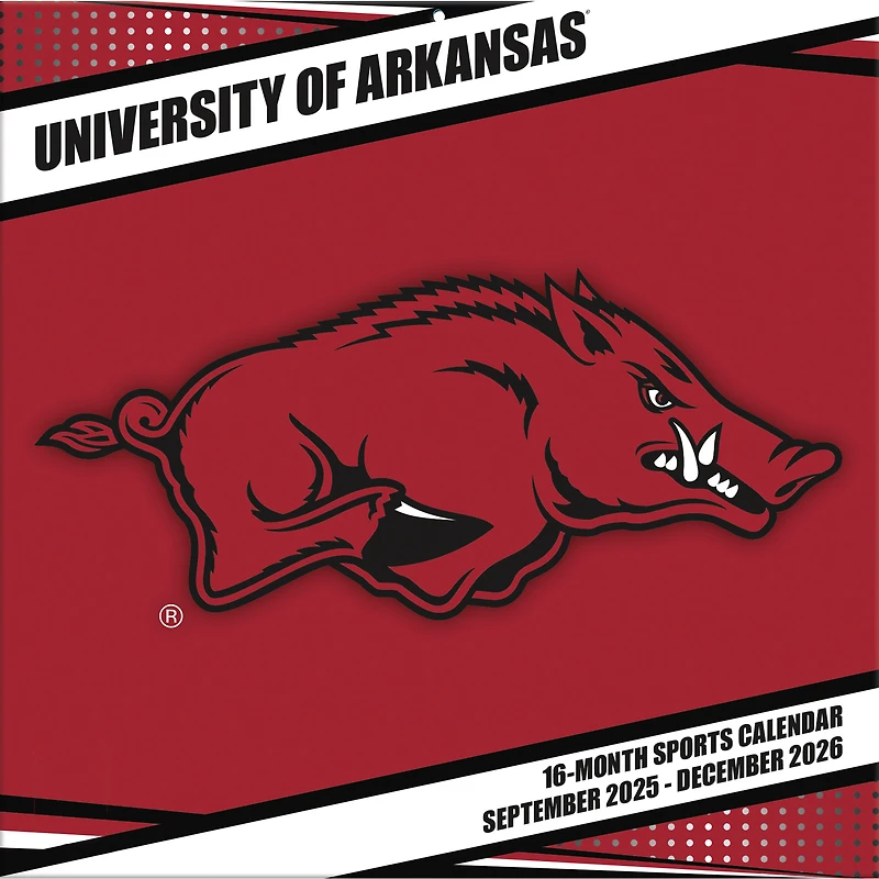 Arkansas Razorbacks 12” x 12” 2026 Team Wall Calendar