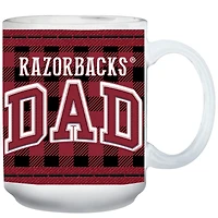 Arkansas Razorbacks 15oz. Buffalo Plaid Father's Day Mug