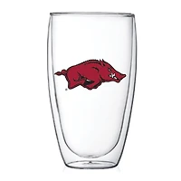 Arkansas Razorbacks 15oz. Double Wall Thermo Glass