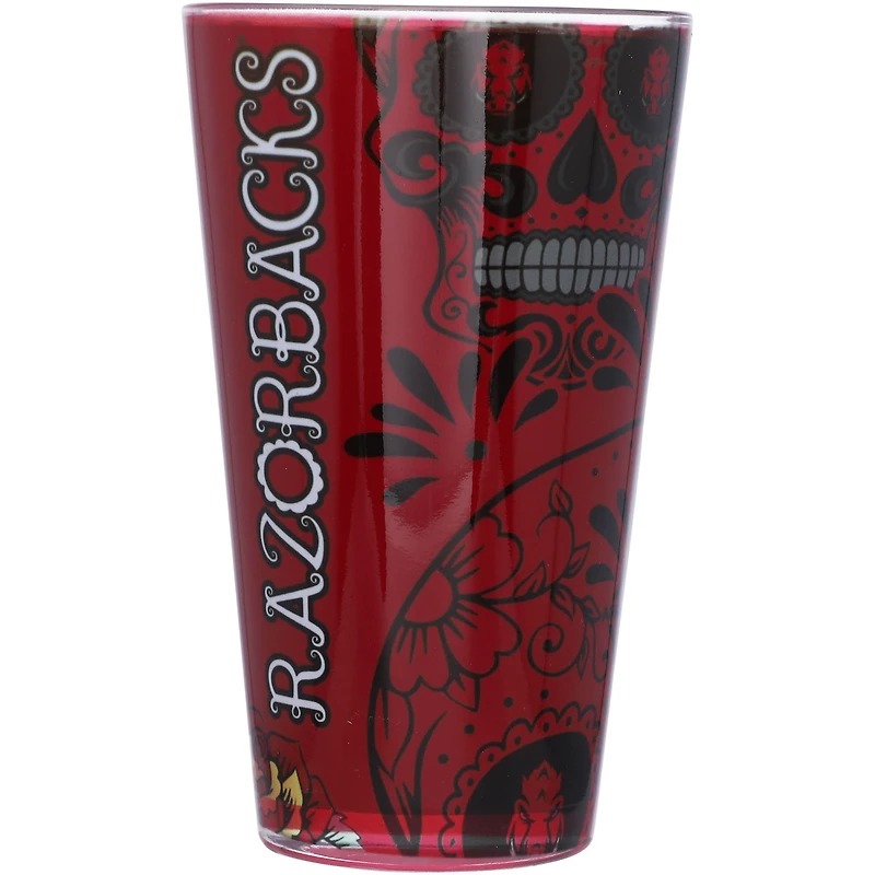 Arkansas Razorbacks 16oz. Team Dia de los Muertos Pint Glass