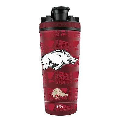 Bouteille shaker en acier inoxydable 4D de 26 oz des Arkansas Razorbacks