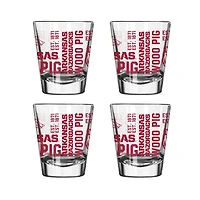 Arkansas Razorbacks 4-Pack 2oz. Shot Glass Set