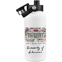 Bouteille d'eau aquarelle Laura Wilcox des Arkansas Razorbacks (96 cl)