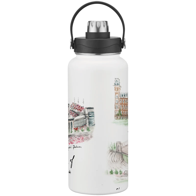Bouteille d'eau aquarelle Laura Wilcox des Arkansas Razorbacks (96 cl)