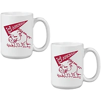 Lot de deux tasses en céramique Vault Sketch de 425 ml des Arkansas Razorbacks