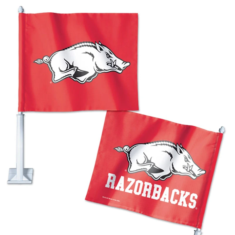 Drapeau de voiture double face Arkansas Razorbacks WinCraft 12" x 15"