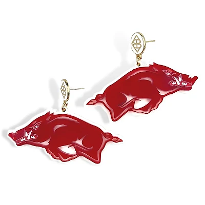 Brianna Cannon Arkansas Razorbacks Large Logo Earrings