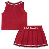 Girls Toddler Colosseum Cardinal Arkansas Razorbacks Lollipop Park Cheer Two-Piece Set