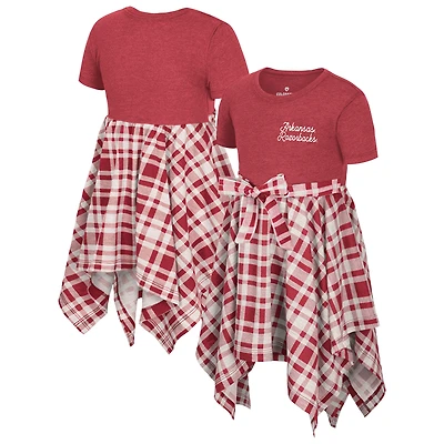 Robe à carreaux Marceline pour filles, Colosseum Cardinal Arkansas Razorbacks
