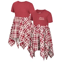 Robe à carreaux Marceline pour filles, Colosseum Cardinal Arkansas Razorbacks