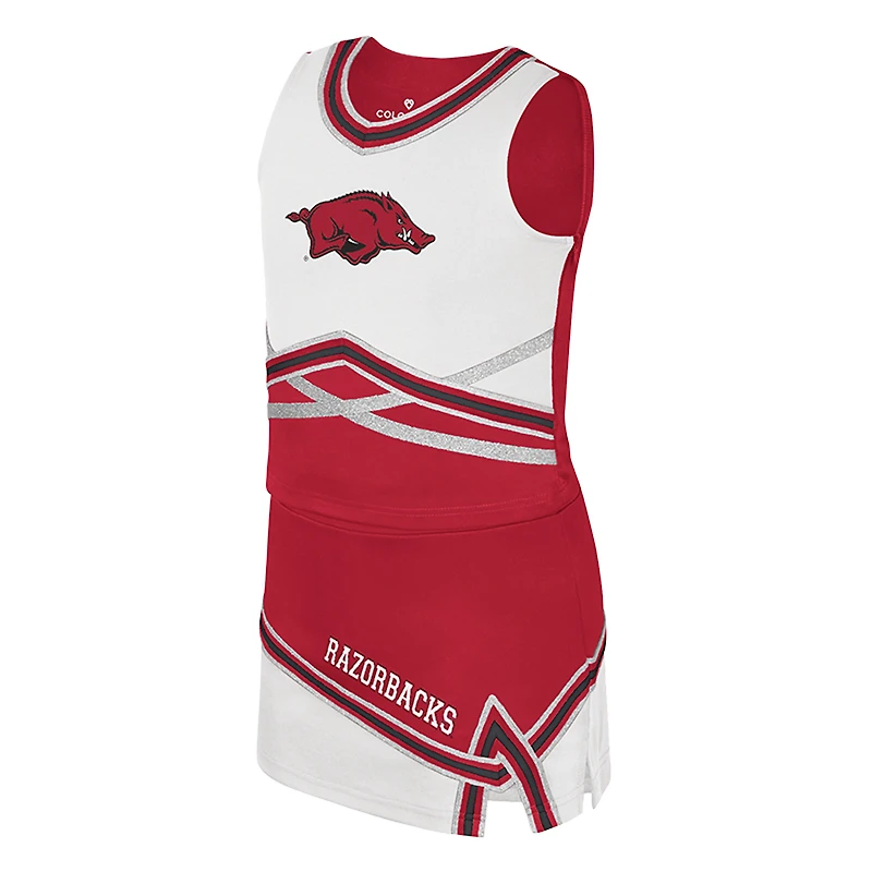Girls Youth Colosseum Cardinal Arkansas Razorbacks Lollipop Park Cheer Two-Piece Set