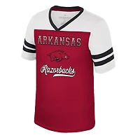 Girls Youth Colosseum Cardinal Arkansas Razorbacks Princess Bubblegum Bling T-Shirt