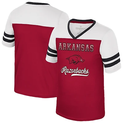 Girls Youth Colosseum Cardinal Arkansas Razorbacks Princess Bubblegum Bling T-Shirt
