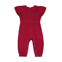 Infant Colosseum Cardinal Arkansas Razorbacks Beautopia Waffle Knit Romper