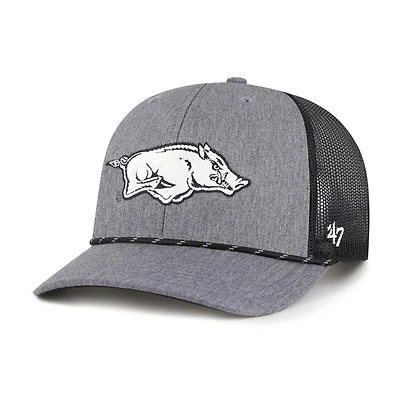 Men's '47  Gray Arkansas Razorbacks Carbon Rope Adjustable Hat