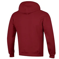 Men's Champion  Crimson Arkansas Razorbacks Arched Logo Fleece Pullover Hoodie