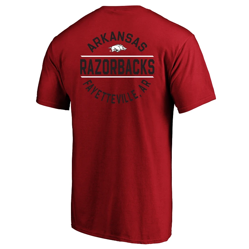Men's Fanatics Crimson Arkansas Razorbacks Big & Tall Fast Break 2 Hit T-Shirt