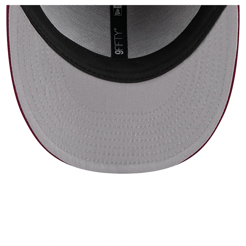 Casquette Snapback 9FIFTY Low Profile New Era Cardinal Arkansas Razorbacks pour homme