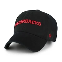 Casquette ajustable « 47 Black Arkansas Razorbacks Clean Up » pour homme