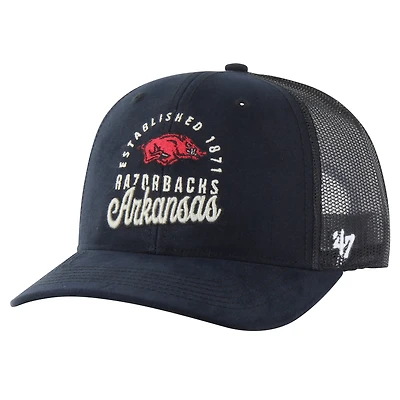 Casquette ajustable Pitstop Trucker Arkansas Razorbacks noire '47 pour homme