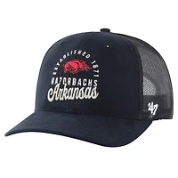 Casquette ajustable Pitstop Trucker Arkansas Razorbacks noire '47 pour homme