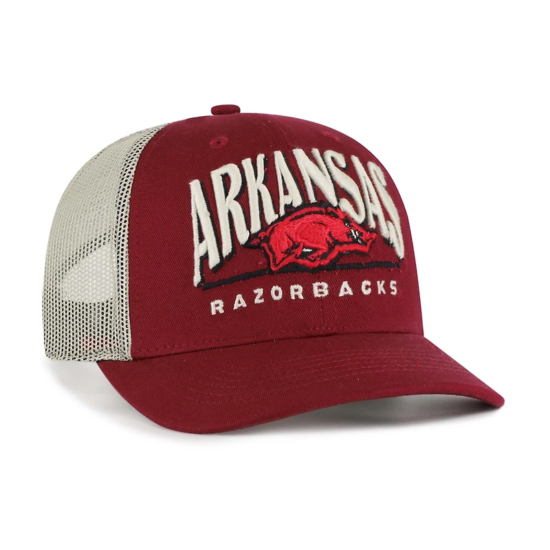 Men's '47 Cardinal Arkansas Razorbacks Arid Adjustable Trucker Hat