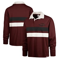 Polo de rugby à manches longues '47 Cardinal Arkansas Razorbacks Clubhouse Knox Thames pour hommes