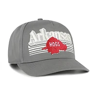 Men's '47  Gray Arkansas Razorbacks Script Fade Hitch Adjustable Hat