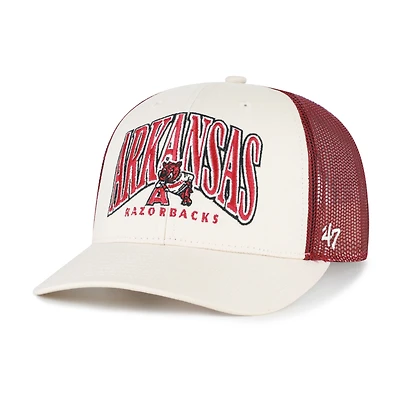 Men's '47 Natural Arkansas Razorbacks Drawbridge Trucker Adjustable Hat