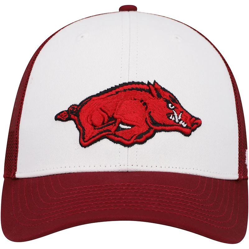 Men's '47 White/Cardinal Arkansas Razorbacks Freshman Trucker Adjustable Hat
